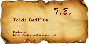 Toldi Beáta névjegykártya