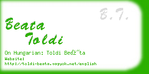 beata toldi business card